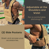 Polyfit (Fortify) Weighted Vest for Strength and Endurance Training, Fitness Workouts, Running, WODs - Multicam Black