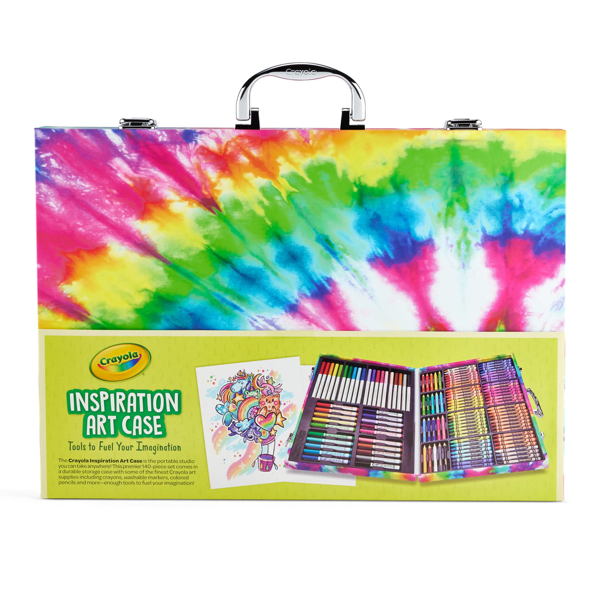 Crayola Inspiration Art Case Coloring Set - Tie-Dye (140ct), Art Supplies Set For Kids, Travel Drawing Kit, Holiday & Christmas Gift for Girls & Boys, Ages 5+ [Amazon Exclusive]