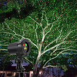 SUNFUCAN Laser Christmas Projector Lights Outdoor, Outdoor Garden Laser Light, Landscape Lights with Red and Green Stars, IP65 Waterproof,Cold Resistant. Suitable for Holiday, Party, Garden Decorati