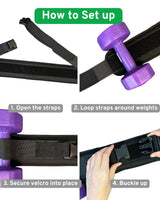 Hip Thrust Belt for Workouts, Heavy Duty Dumbbell Holder for Hip Thrusts & Booty Bands, No Metal Bar Needed, Portable, Comfortable & Stable for Home, Gym, Travel