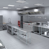 AmGood 18 in. x 48 in. Stainless Steel Work Table | Metal Kitchen Food Prep Table | NSF