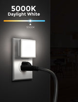 L LOHAS LED Night Lights Plug into Wall, [6-Pack] Plug in Night Light, Dusk-to-Dawn Sensor, 5000K Daylight 0.3W Bright Nightlight Auto-On/Off for Adults Kids Room Bedroom Bathroom Hallway Kitchen