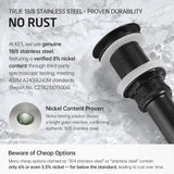 KES Bathroom Sink Drain Without Overflow Vessel Sink Lavatory Vanity Pop Up Drain Stopper Matte Black for 1.6"-1.9" Sink Hole, All Metal Rustproof Brass and 304 Stainless Steel, S2008D-BK