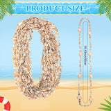 Ecation 12 Pieces Shell Leis Bulk, Natural Sea Shell Hawaiian Necklaces