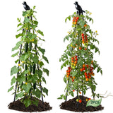 2 Pack Cucumber Trellis, 4FT Cucumber Trellis for Raised Bed, Garden Obelisk Trellis for Climbing Plants Outdoor Rustproof Plants Support for Flower Vine Vegetable Tomato Cage,Potted Plants
