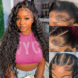 AskWish 30 Inch Lace Front Wig Human Hair 13x6 Lace Front Wigs Human Hair Pre Plucked 180% Density Deep Wave Lace Front Wigs Human Hair Transparent HD Lace Front Wigs for Black Women