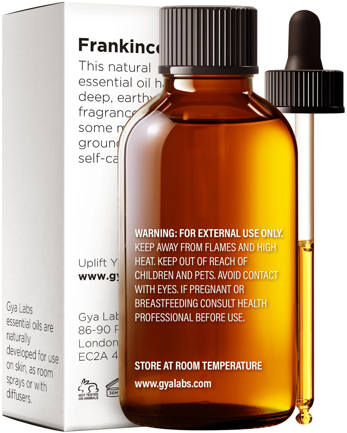 Gya Labs Frankincense Essential Oil - Huge 4 Fl Oz - 100% Pure Natural Frankincense Oil for Skin, Face, Body, Massages & Candle Making Scent - Premium Grade for Wellness & Comfort - Woody & Calming