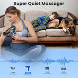 JQX Massage Gun, Deep Tissue Massager Gun for Pain Relief, Percussion Muscle Massage Gun for Athelets, Handheld Electric Back Massager with 30 Speed Levels & 9 Massage Heads