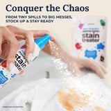 Miss Mouth’s Messy Eater Stain Treater Refill Ready Kit - 2 Pack Stain Remover Spray and 16oz Refill Pouch - Newborn & Baby Essentials - Food, Grease, Coffee Off Laundry, Underwear, Fabric