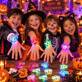 SCIONE 24 Pack LED Light Up Fidget Spinner Bracelets, Party Favors for Kids