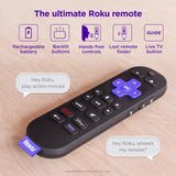 Roku Voice Remote Pro (2nd Ed.), TV Remote Control with Backlit Buttons