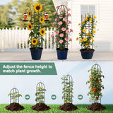 100% Metal Obelisk Garden Trellis 6.6 Feet Tall Sturdy Plant Support