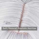 Frieren Cosplay Wig for Sousou no Frierenn, Long Silver White Wigs Ponytails + Wig Cap for Frieren Beyond Journey's End Halloween Christmas Costume Party