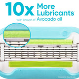 Gillette Venus Extra Smooth 4 count, plus Gillette Venus Extra Smooth Sensitive 2 count, 5-Bladed Women's Razor Blade Refills