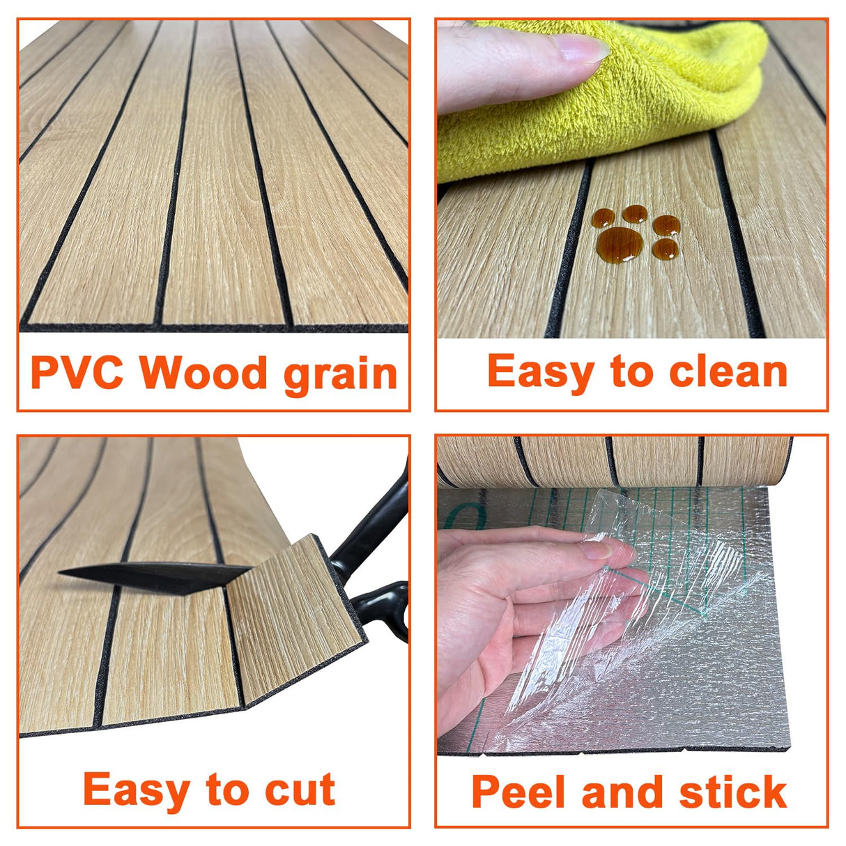 YU LI 3DH Peel and Stick PVC Slat Wall Panel 118"x15.75" Self-Adhesive Thick Faux Oak Wood Grain Wallpaper Panel 3D Soundproof Wall Panels for Walls & Ceilings