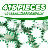 Starlight Mint Spearmint Candy - 5 Pounds Approx 415 Pieces Christmas Candy Bulk - Hard Candy Individually Wrapped - Christmas Sweets Ideal for Stocking Stuffer Candy - Bulk Candy Green Candies Old Fashioned Hard Christmas Candy - Breath Mints Bulk