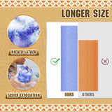 2 Pieces African Net Sponge – Real Authentic Exfoliating Bath Sponges for Silky Smooth Skin, Deep Cleansing Mesh for Full Body, Quick-Drying & Travel-Friendly（Blue Black）