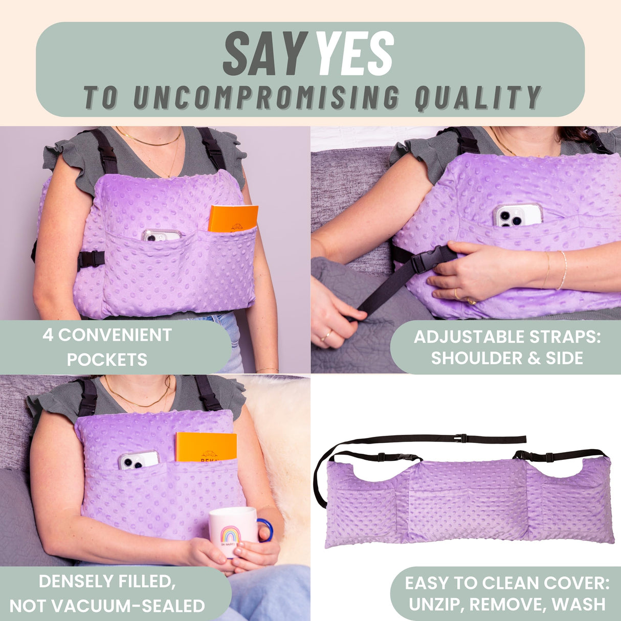 MOYOAMA Post Mastectomy Pillow - Post Surgery Pillow for Car, Breast Reduction & Augmentation Patients, Breast Pillow After Heart Surgery Pillow, Mastectomy Recovery Must Haves, Post Surgery Gift