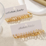 IFKM Gold Jewelry Set For Women, 14k Gold Plated Multi Layer Necklaces Bracelets Stackable Knuckle Rings Hoop Earrings set, Trendy Elegance Charms Non Tarnish Minimalist Textured Boho Jewelry Gift