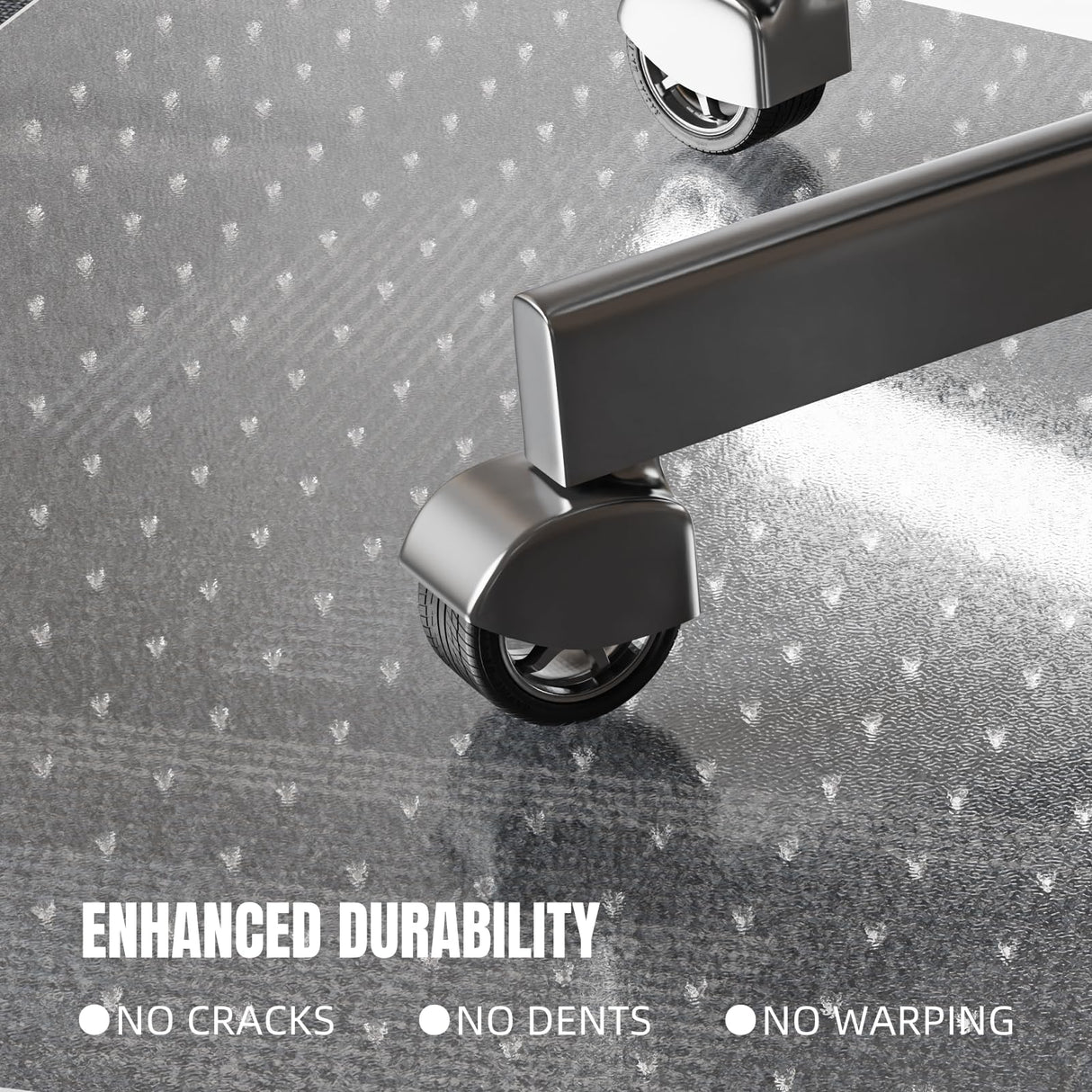 Clear Chair Mat for Carpet, tixpol 60"x46" Large Chair Mat for Carpeted Floors, Non-Slip Carpet Protector Mat with Grips, Heavy-Duty Rolling Under Desk Floor Mat for Home Office Use (Clear)