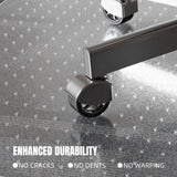 Clear Chair Mat for Carpet, tixpol 60"x46" Large Chair Mat for Carpeted Floors, Non-Slip Carpet Protector Mat with Grips, Heavy-Duty Rolling Under Desk Floor Mat for Home Office Use (Clear)