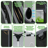 24"x24"x55" Grow Tent for Indoor Plants 600D Mylar Hydroponic High Reflective GrowTents for Plant Fruit Flower Veg Growing