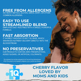 1Q Focus – Liquid Cognitive & Brain Support Drops for Kids | Acetyl L-Carnitine + B1, B6, B12 & Folate | Sugar-Free, Vegan, Non-GMO, Gluten-Free | Advanced Absorption | 2 fl oz 30 Servings