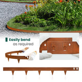 GZGNEEVL Corten Steel Landscape Edging 4.5" H x 40" L, Metal Garden Edging