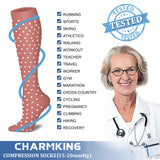CHARMKING Compression Socks for Women & Men Circulation 8 Pairs 15-20 mmHg is BEST Graduated for Nurses, Support, Athletics, Cycling, Running, Flight Travel, Pregnancy, Boost Performance(Multi 46,S/M)