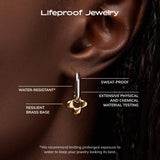 Ana Luisa Huggie Hoop Earrings - Solitaire Pendant Charm Earring - Dainty Hoop Earrings in 14K Gold Plated & Silver Rhodium Plated - Hypoallergenic, Water-Resistant, and Tarnish-Free - Gifts for Women