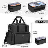 BAFASO Large Tattoo Case with 3 Inner Removable Pouches, Tattoo Travel Case for Large Tattoo Stencil Printer and Tattoo Supplies (Patented), Black