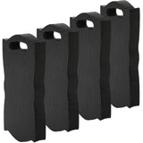 Covzoe 4 Pack Thick Kneeling Pad, 15.7" L x 7" W x 1.5" Th Waterproof Garden Kneel Pads Cushion with Handle, Soft Foam Kneeler Mat for Work, Cleaning, Yoga, Praying, Bath, Exercise, Black