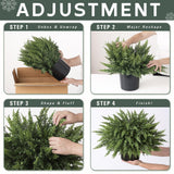2Pcs Artificial Cedar Potted Plant Christmas Greenery for Front Porch Decor
