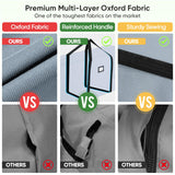 BALEINE 7.5 ft Christmas Tree Storage Bag, Heavy Duty 900D Oxford Fabric with Reinforced Handles and Dual Zippers Wide Opening, Extra Large Storage Container for Trees and Decorations (Grey)