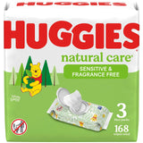 Huggies Natural Care Sensitive Baby Wipes, Unscented, Hypoallergenic, 99% Purified Water, 15 Flip-Top Packs (960 Wipes Total)