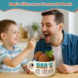 BackURyear Funny Dad Birthday Gifts from Daughter Son, Novelty Christmas Dads Gift for Daddy Dada Father StepDads, Unique New Dad gifts from Wife, Dad's Ice Cream Bowl Presents Set