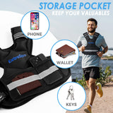 ExtreSpo Adjustable Weighted Vest for Women and Men, 11-20lb Weight Vest with 6 Ironsand Weights, Body Weight Vest Exercise Set with Reflective Strip for Strength Training and Workout