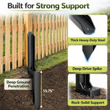 8 Pack Fence Post Repair Kit, Heavy Duty Steel Ground Spike Anchor for Fixing Leaning or Broken 4x4 & 6x6 Wood Posts, No Dig Drive-in Support for Yard, Garden & Fence