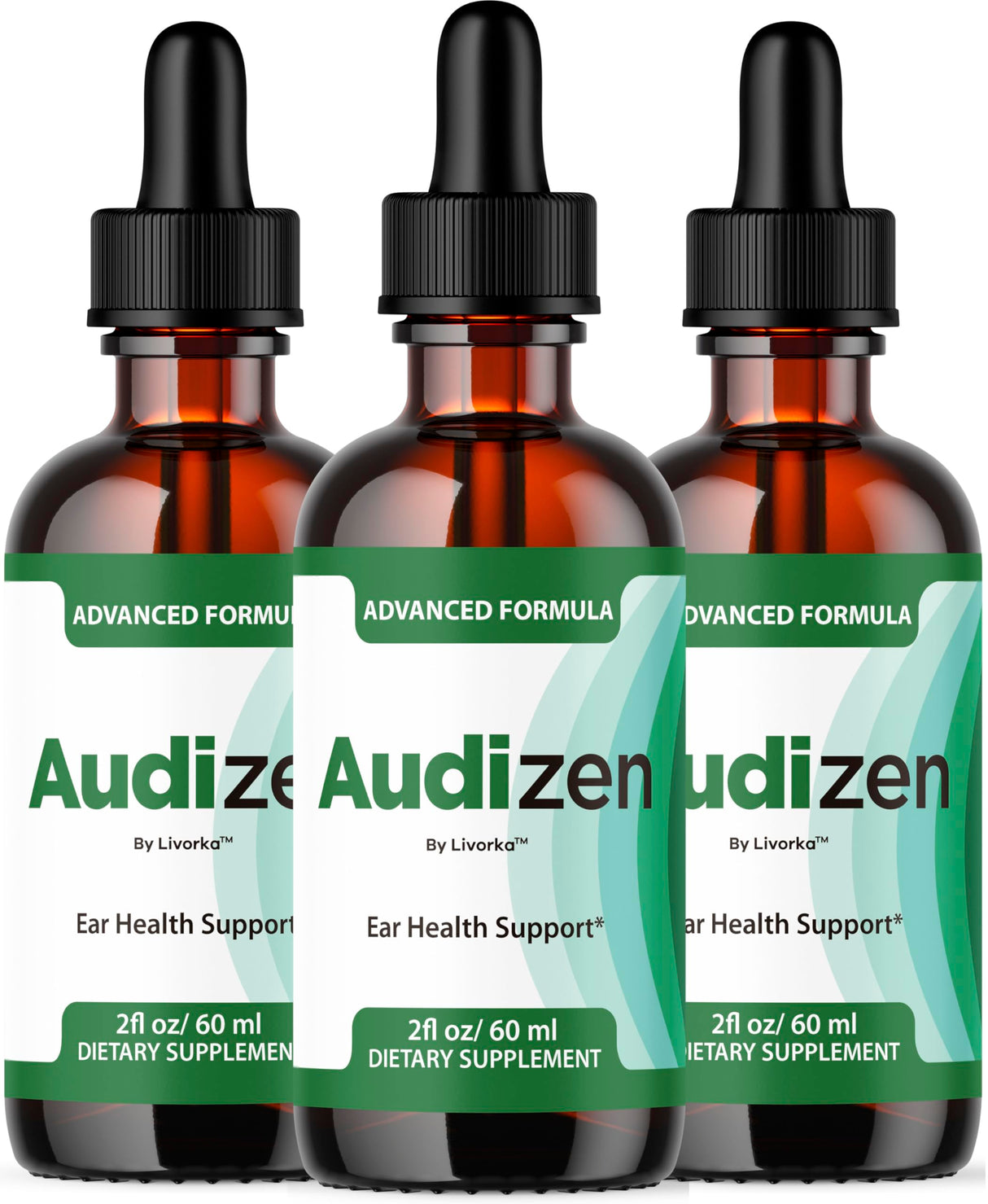 (3 Pack) Audizen Ear Drops - Original Audizen Drops Advanced Ear Health Support Supplement Liquid Premium All Natural for Healthy Ringing Ear, Audi Zen Ear Balance Support, 3 Bottles for 3 Months