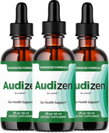 (3 Pack) Audizen Ear Drops - Original Audizen Drops Advanced Ear Health Support Supplement Liquid Premium All Natural for Healthy Ringing Ear, Audi Zen Ear Balance Support, 3 Bottles for 3 Months