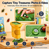 OAEBLLE Kids Microscope, 4K 1000X Zoom, 2.4" Screen, STEM Toy for Ages 4-8