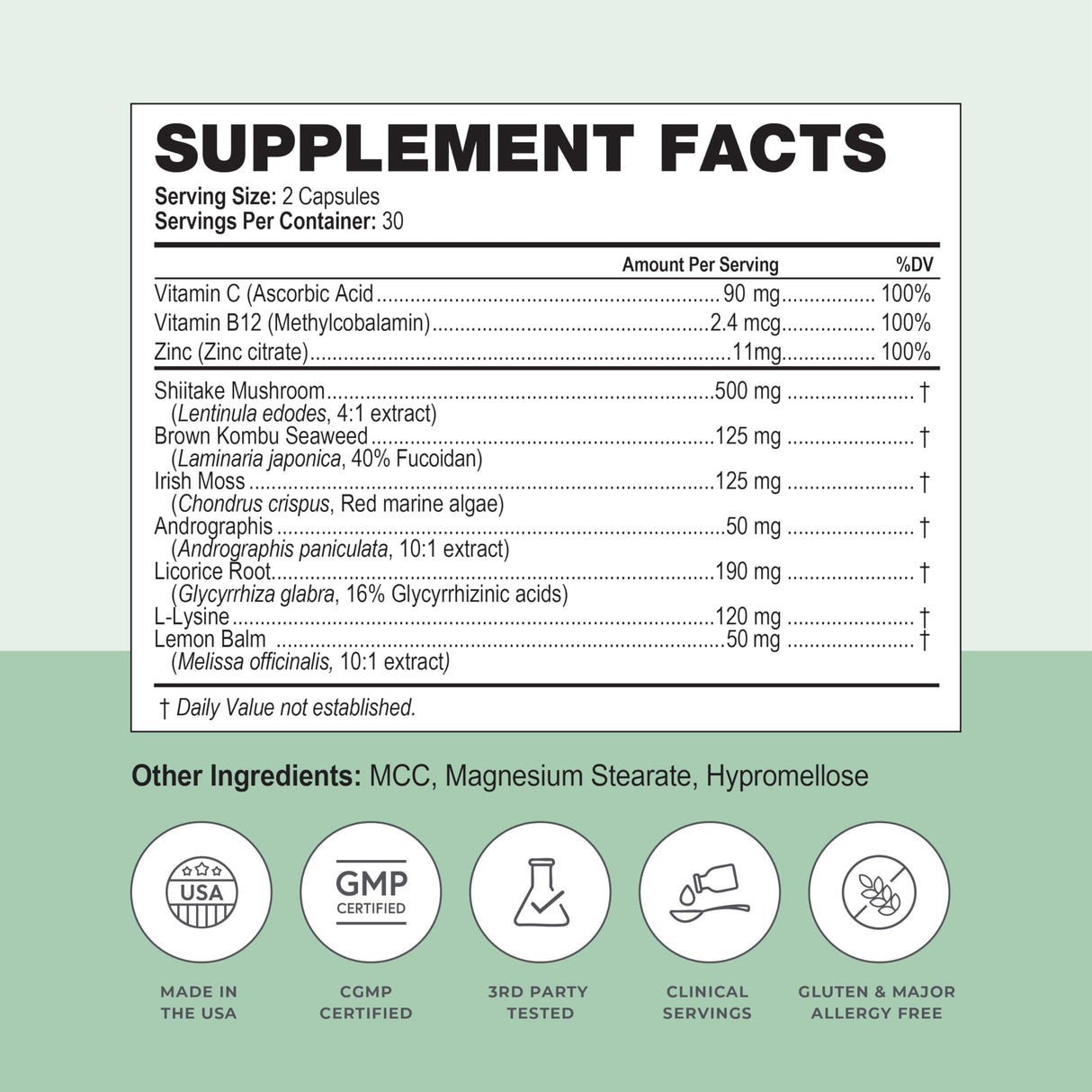 Simplix | Natural Supplement to Strengthen The Immune System | Respond to Outbreaks | Source of Highly Researched Mushroom & Seaweed Polysaccharides 60 Veggie Capsules (1 Pack)