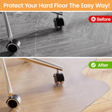 Yecaye Desk Chair Mat for Hardwood Floor, 48"×36" Office PVC Computer Chair Mat, Floor Protector for Rolling Chairs