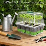 NestNature 5-Pack Seed Starter Tray Set|60-Cell Flexible Germination Trays