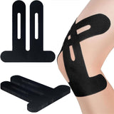 Vernargoo Precut Kinesiology Tape for Knees,24 Pcs – Elastic Knee Support & Stability, Pain Relief – Waterproof, Breathable, Hypoallergenic Athletic Tape (Black)