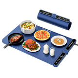 LYSXP 2025 Food Warming Mat, 15x23.6Inch 9-Level Temperature Adjustment, Multi-Functional Food Heater for Parties and Daily Use (Blue)