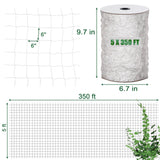 Heavy Duty Trellis Netting Roll, Oltara 5 x 350 ft Soft Mesh Nylon Garden Plant Trellis Netting Bulk for Climbing Plants, Vegetables, Fruits, Cucumber, Pea, Tomatoes