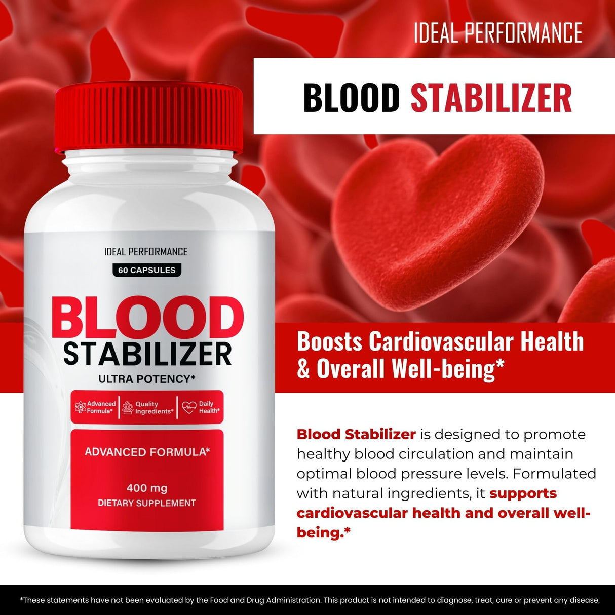 Blood Stabilizer Advanced Blood Formula Capsules, Official Blood Stabilizer Supplement Pills - Maximum Strength, All Natural Healthy Circulation & Stable Levels, BloodStabilizer Reviews (2 Pack)