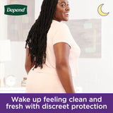 Depend Night Defense Adult Diapers, Incontinence & Postpartum Bladder Leak Underwear for Women, Disposable, Overnight, Medium, Blush, 80 Count, Packaging May Vary