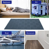 wiiiw 9 Pack Modular Interlocking Tiles Double Non-Slip 12"x12" Dark Gray